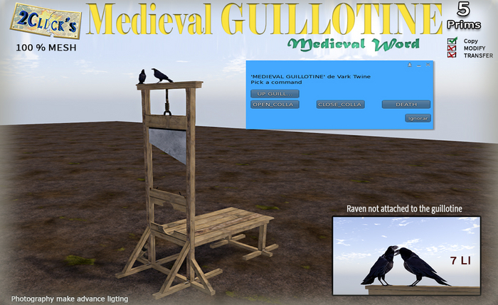 GUILLOTINE  MEDIEVAL WORD
