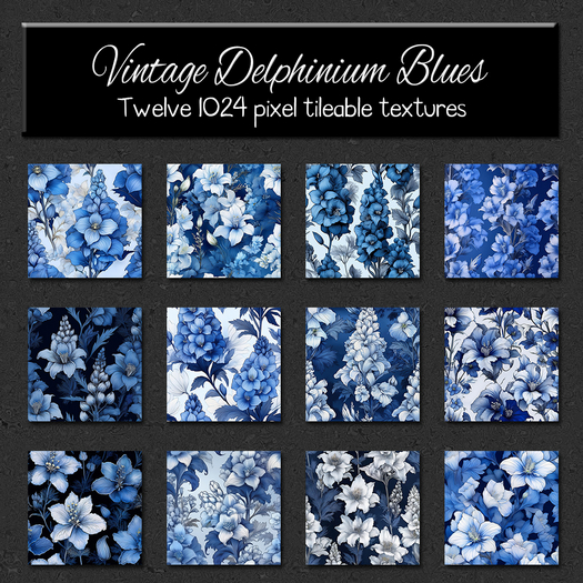 *Wallflowers* Vintage Delphinium Blues