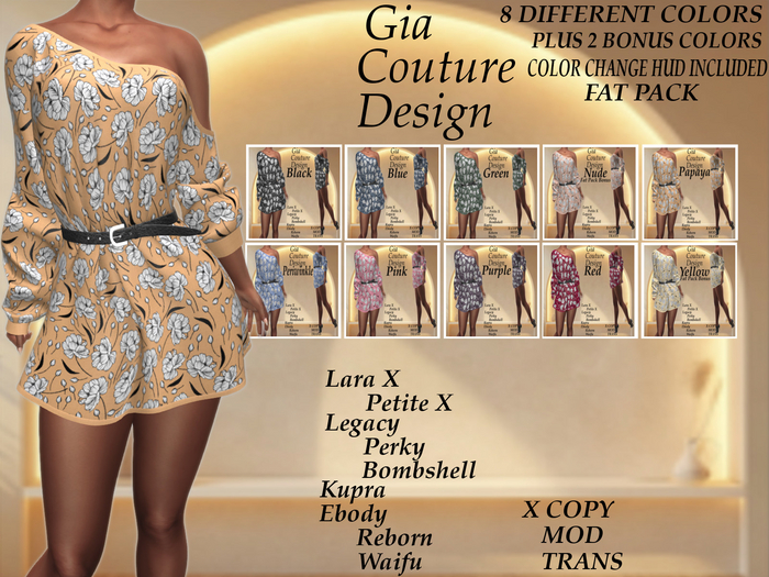 "GCD" Dorinda Belted Dress FAT PACK