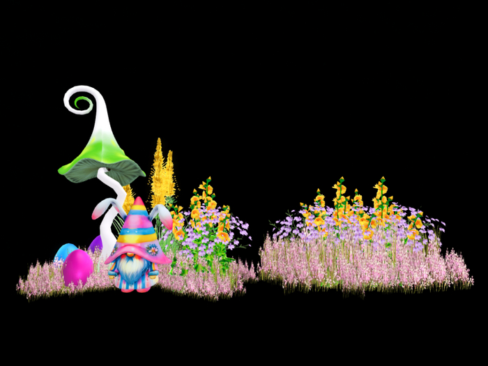 MC Easter Colorful Gnome Flowers Set