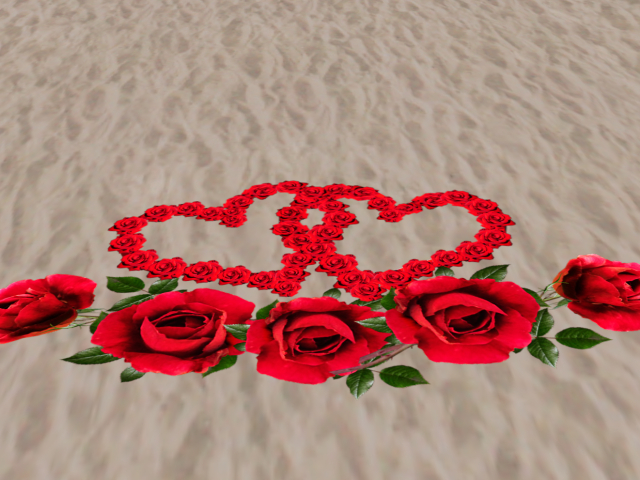 Valentine Roses and Heart Texture