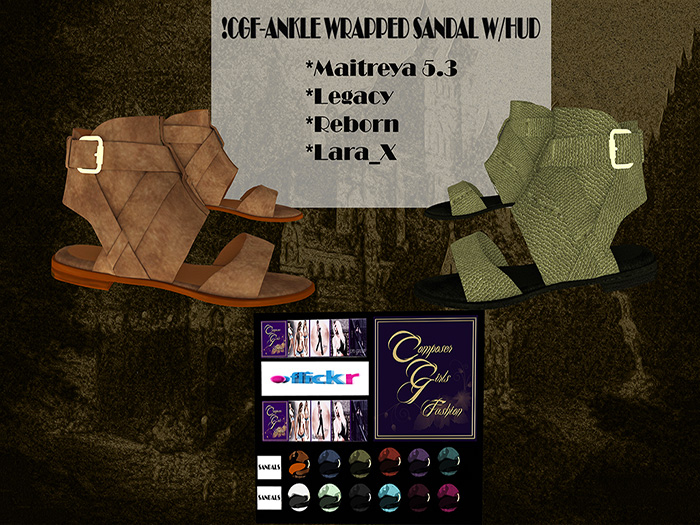 !CGF-Ankle Wrapped Sandals W/HUD