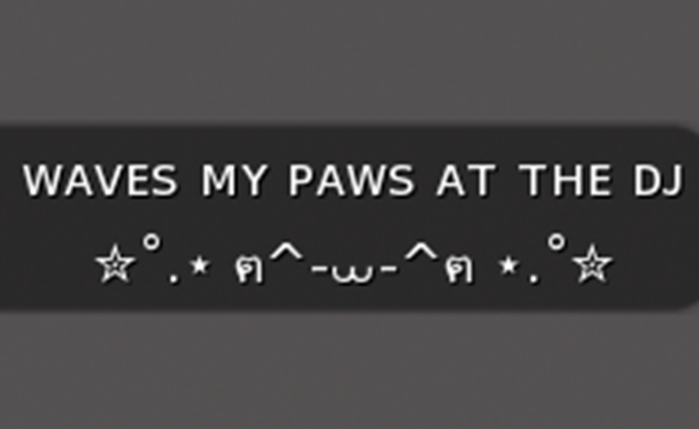 :: MG ::  Waves My Paws at The DJ - Dinkie / Kitty Gesture (with Sound)