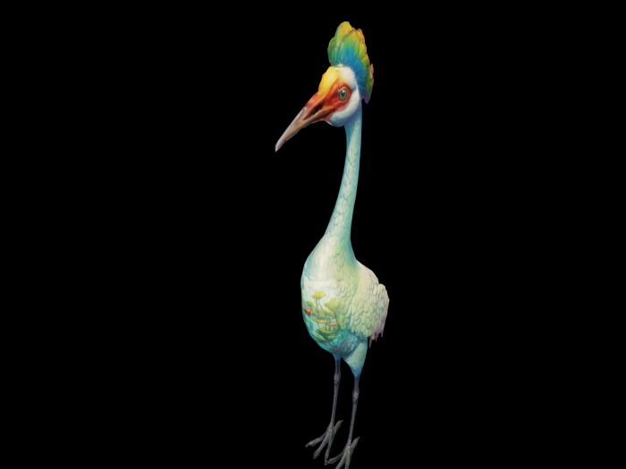 HB: Whimsy Crane Bird FULL PERM