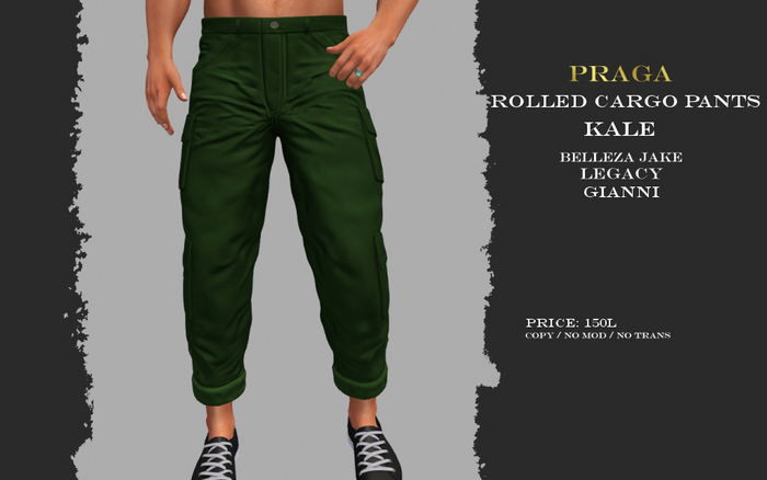 Praga Rolled Cargos - Kale