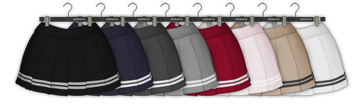 erratic / midori - skirt / striped set (Maitreya LaraX, Lara PetiteX / Legacy Classic + Perky / eBody Reborn) 