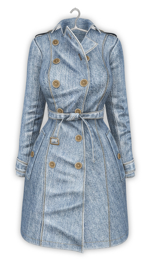 erratic / kayla - coat / light blue denim (Maitreya LaraX, Lara PetiteX / Legacy Classic + Perky / eBody Reborn) 