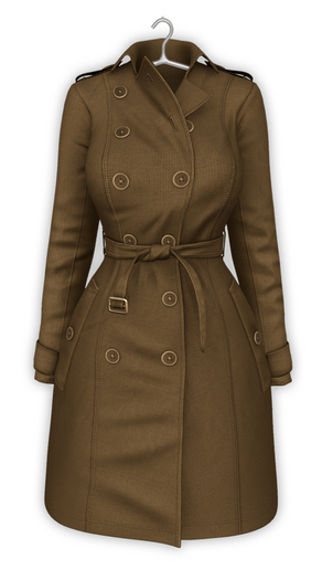 erratic / kayla - coat / khaki (Maitreya LaraX, Lara PetiteX / Legacy Classic + Perky / eBody Reborn) 