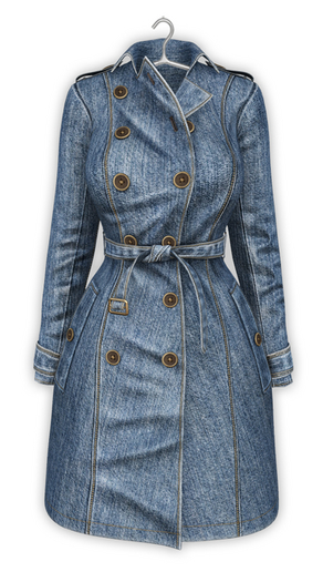 erratic / kayla - coat / blue denim (Maitreya LaraX, Lara PetiteX / Legacy Classic + Perky / eBody Reborn) 