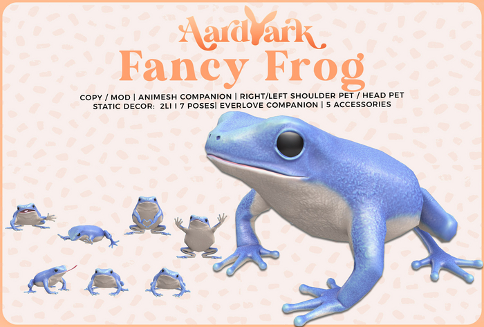 Aardvark : Fancy Frog - Blue 