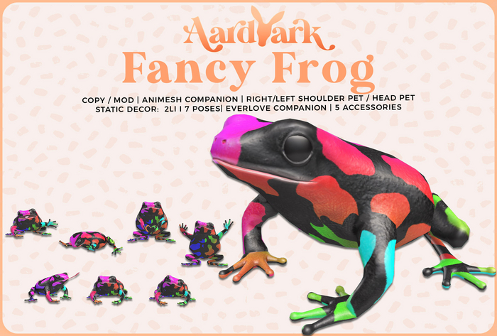 Aardvark : Fancy Frog - Rainbow