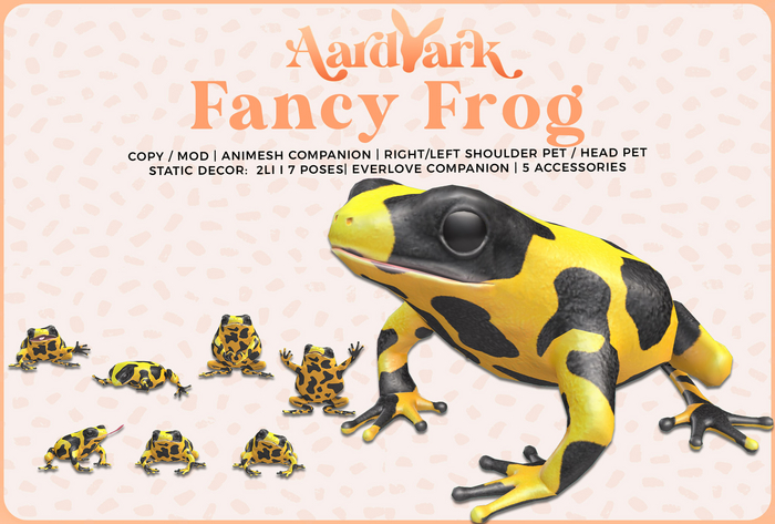 Aardvark : Fancy Frog - Yellow 