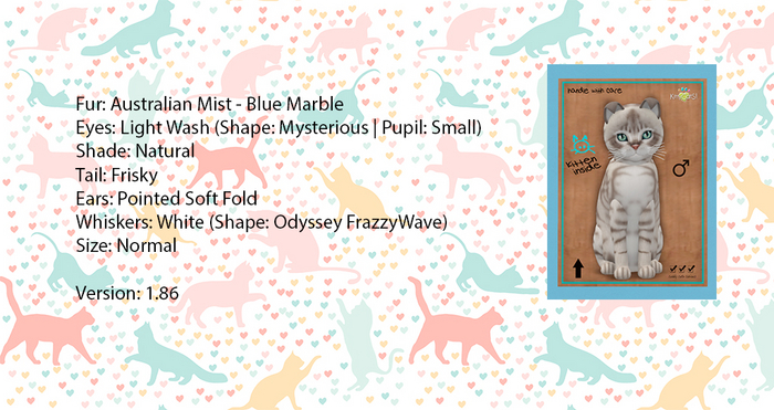 KittyCatS Box - Australian Mist - Blue Marble