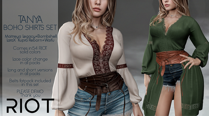 RIOT / Tanya Tops - Fatpack