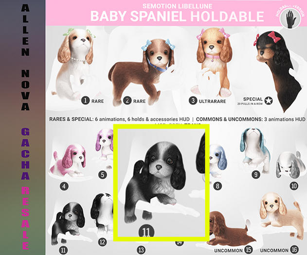 SEmotion Libellune Baby Spaniel Holdable COMMON 11