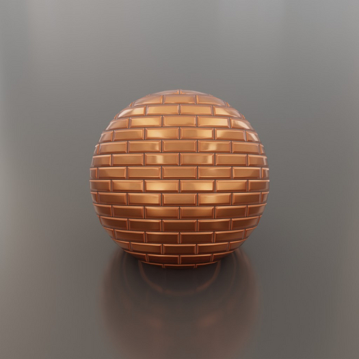 (TI) PBR (Tiles 1k (Copper, Raised, Metallic))