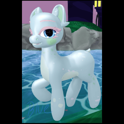 {IO&I} Open Pony Ribbet Blue