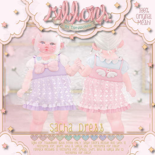 {Ribbons} Sacha Dress - Peach {Box}