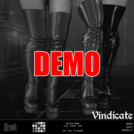 DEMO - wraith - Vindicate Boots - [DEMO]