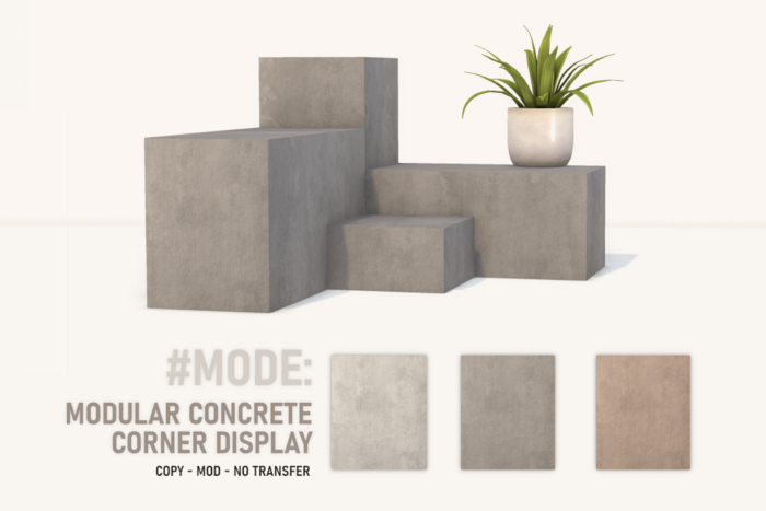 modular corner display: concrete (legacy & pbr enabled)