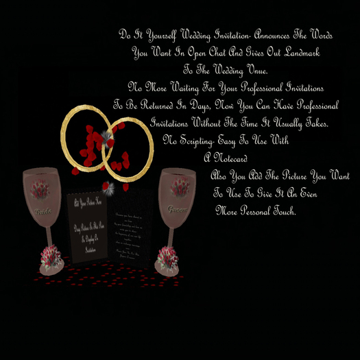 *CHB*DIY* Scrolling Hearts Lavender Rose Wedding Invitation
