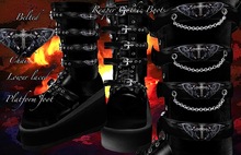 Reaper Gothic Black Boots