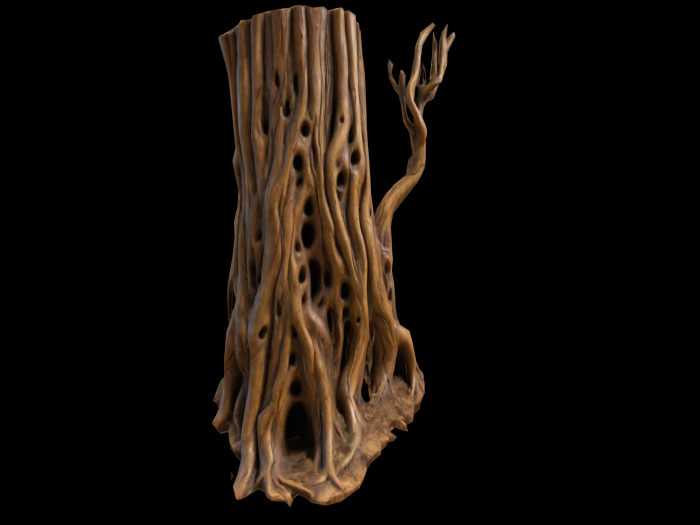 HB: Driftwood Stump Statue FuLL PERM