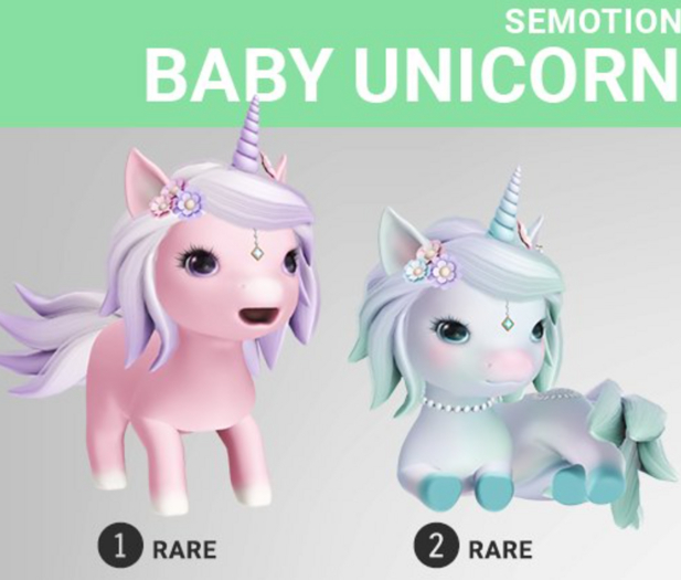 SEmotion Libellune Baby Unicorn Companion RARE 02
