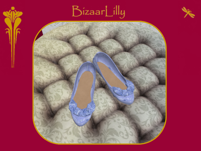 Gilded Age ~ Ruffled Lace Slippers ~ Lilac