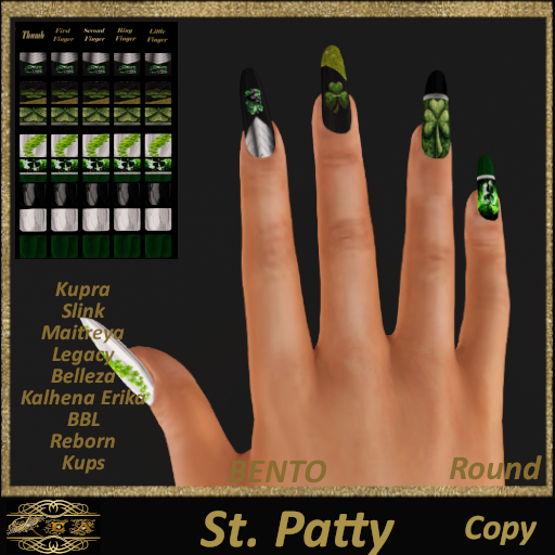 ::REA:: St. Patty Round Bento Nails