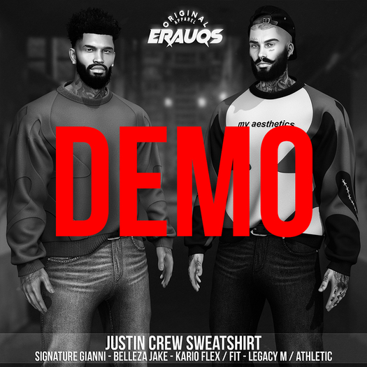 [ ERAUQS ] - Justin Crew Sweatshirt - DEMO