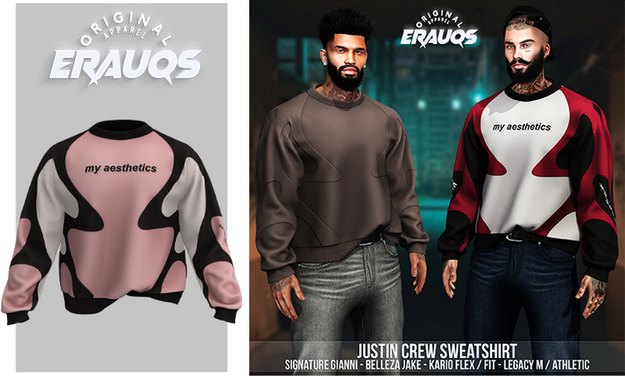 [ ERAUQS ] - Justin Crew Sweatshirt - 01