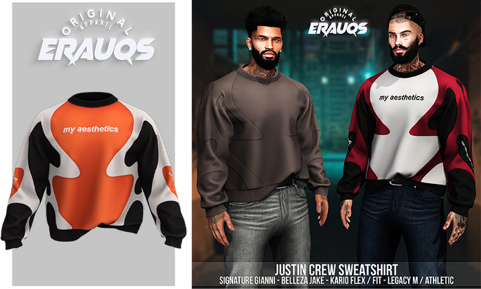 [ ERAUQS ] - Justin Crew Sweatshirt - 02