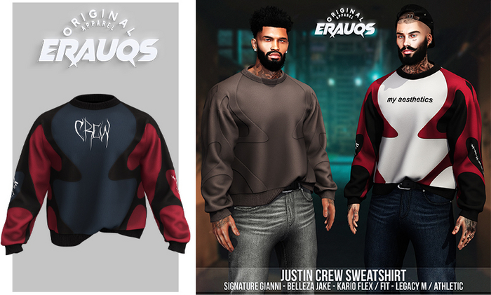 [ ERAUQS ] - Justin Crew Sweatshirt - 03