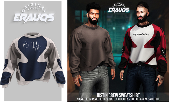 [ ERAUQS ] - Justin Crew Sweatshirt - 04