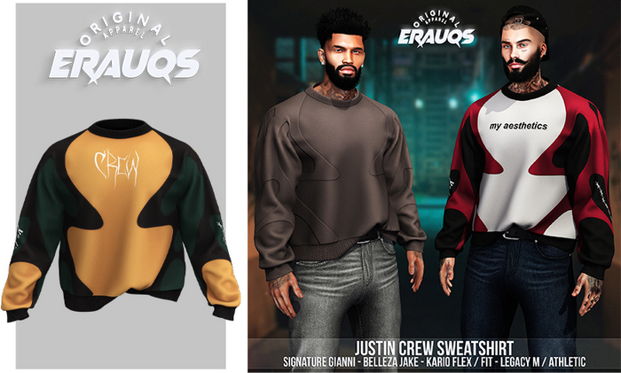 [ ERAUQS ] - Justin Crew Sweatshirt - 05