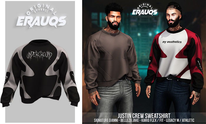 [ ERAUQS ] - Justin Crew Sweatshirt - 06
