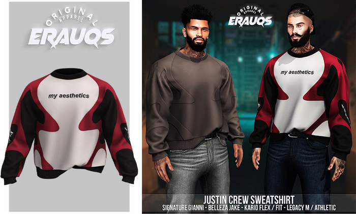 [ ERAUQS ] - Justin Crew Sweatshirt - 07