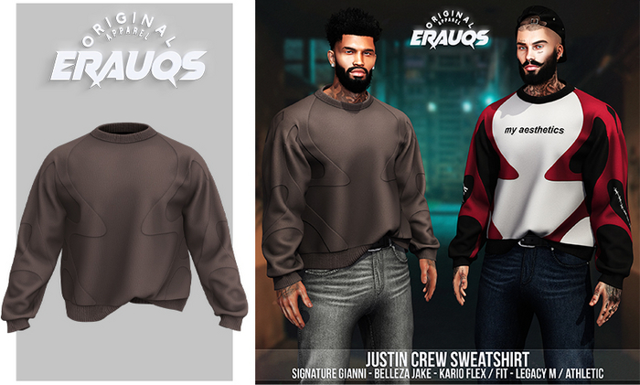 [ ERAUQS ] - Justin Crew Sweatshirt - 13