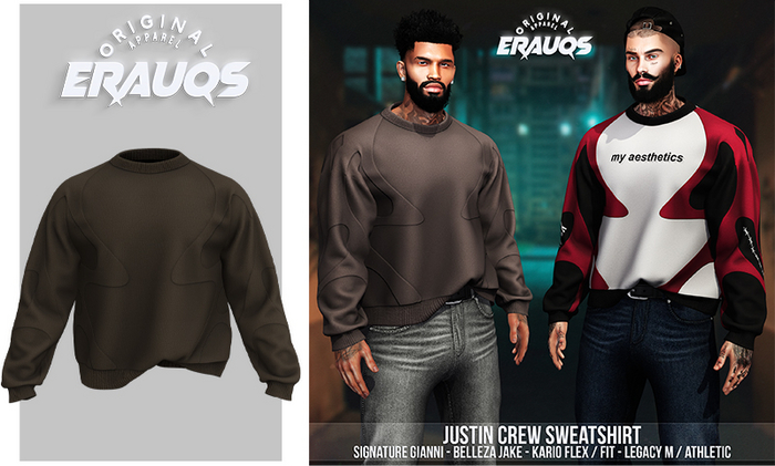 [ ERAUQS ] - Justin Crew Sweatshirt - 14