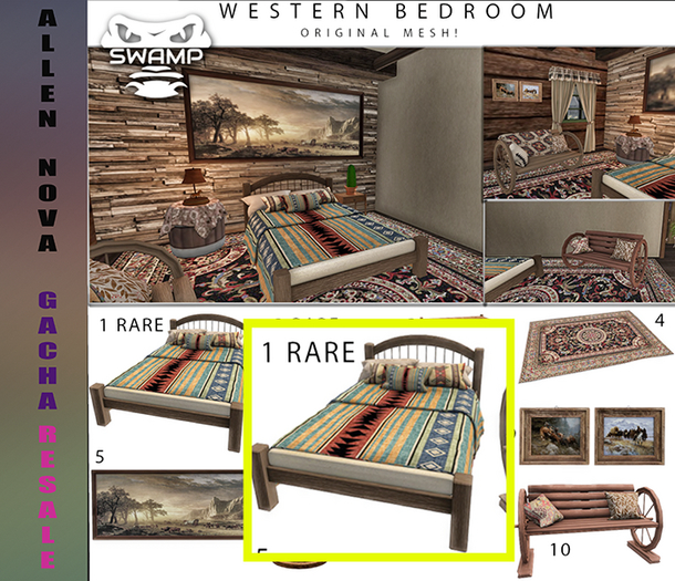 01 - {SWP} Western Bedroom Box RARE ( Swamp) - SALE !