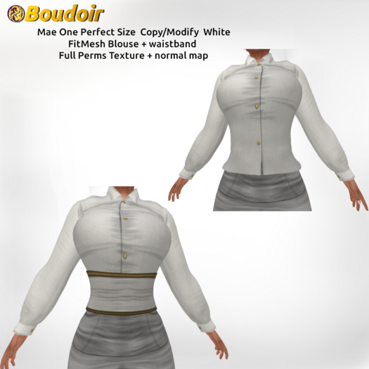 *!*BOUDOIR Mae One Perfect Size blouse white Copy/Modify