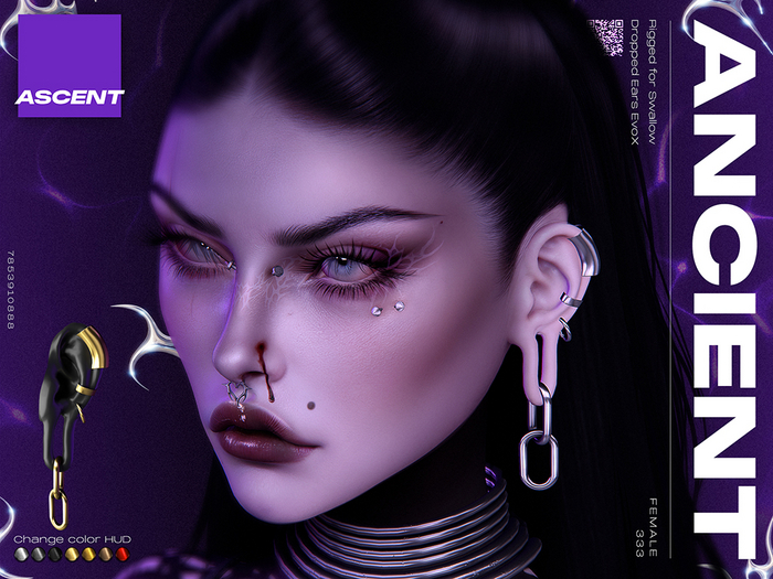 ASCENT - Ancient Earrings (Dropped Ears F)