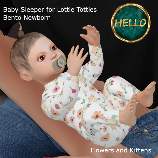 Baby Sleeper - Flowers and Kittens