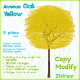 Avenue Oak YELLOW - low prim fully sculpted tree