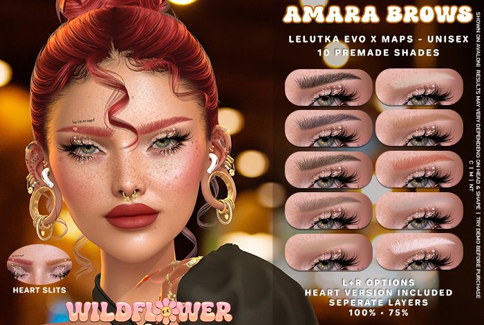 + wildflower amara brows (lel evo x)
