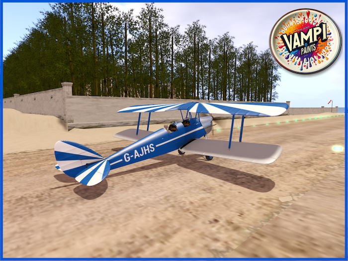 EarlyBirds Moth G-AJHS Skyblue&White