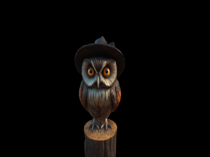 HB: Fall Owl Statue FuLL PERM