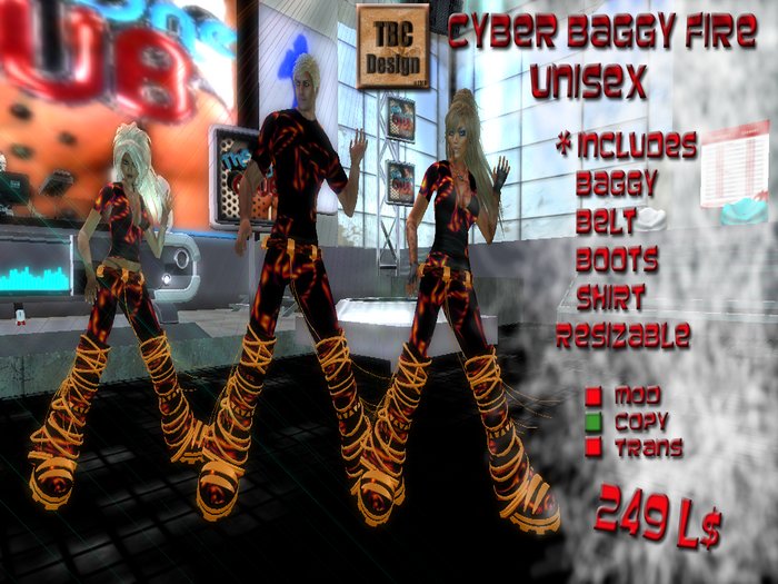 .:TBC Design:. Hardstyle Cyber Baggy Fire - UNISEX Complete