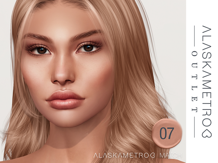 A<3 Outlet "Alicia" Catwa bakes-on-mesh face skin - ALASKAMETRO<3 Match Tone 07